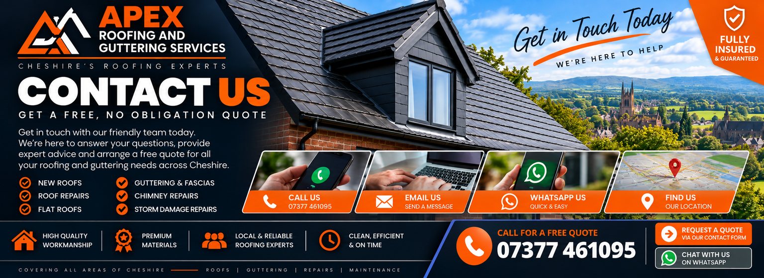 Contact Apex Roofing and Guttering for a free, no-obligation quote