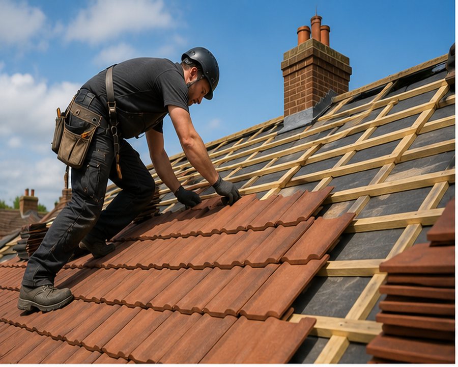 Tiled roof replacement in Cheshire